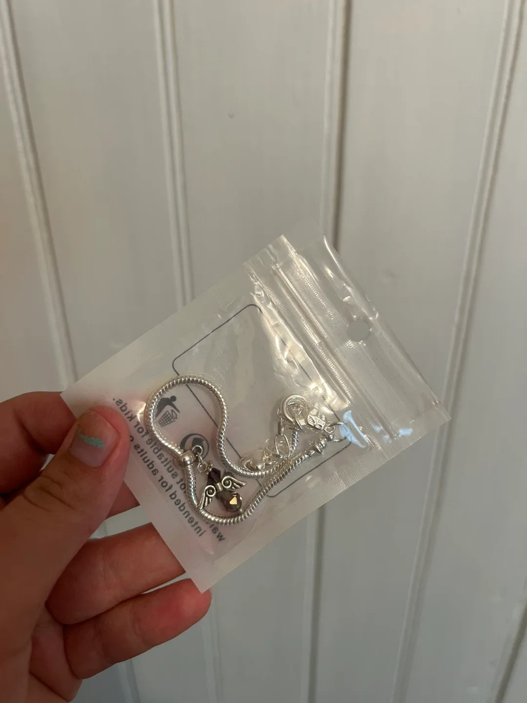 Small shop angel charm bracelet image indicator(3)