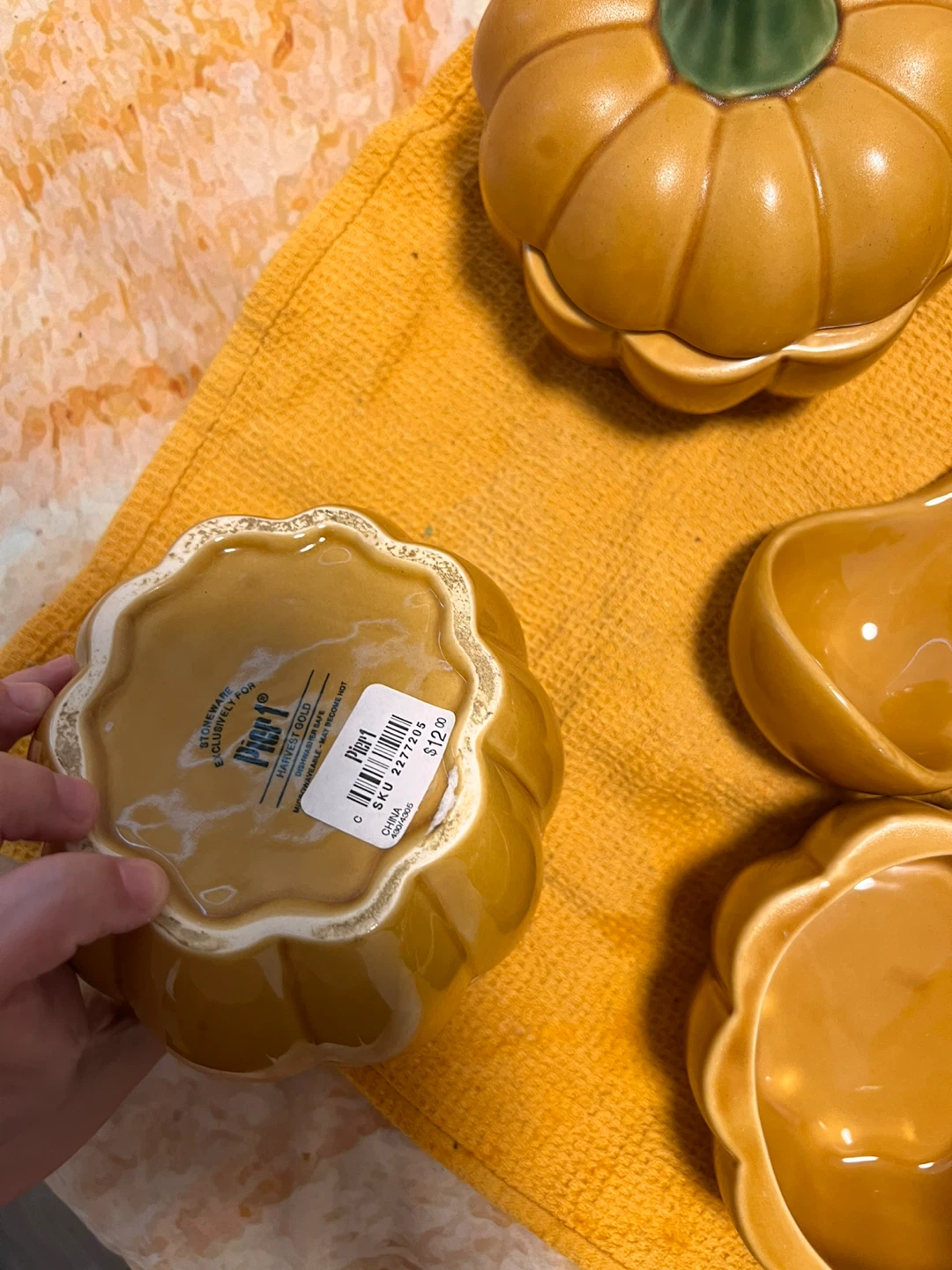 Pier 1 Harvest Gold Pumpkin Soup Tureen Set - photo 2