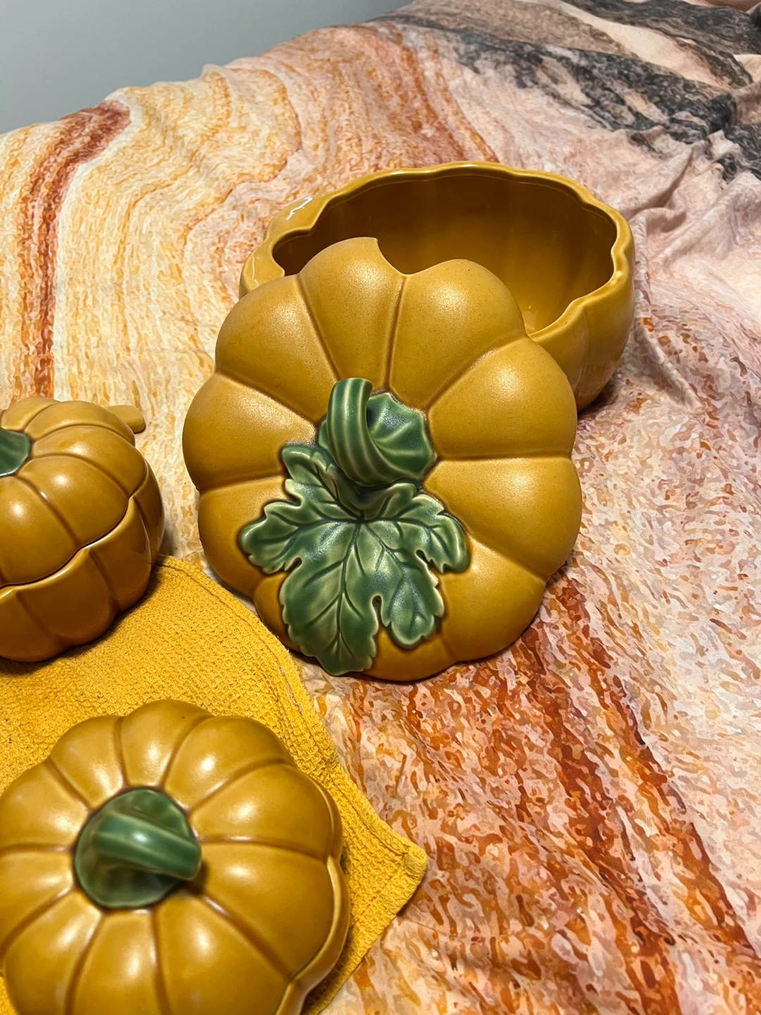 Pier 1 Harvest Gold Pumpkin Soup Tureen Set - photo 3