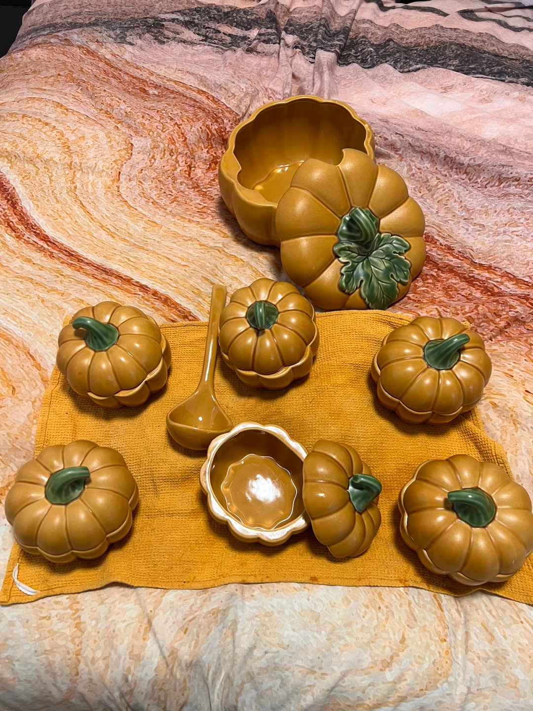 Pier 1 Harvest Gold Pumpkin Soup Tureen Set | Karrot
