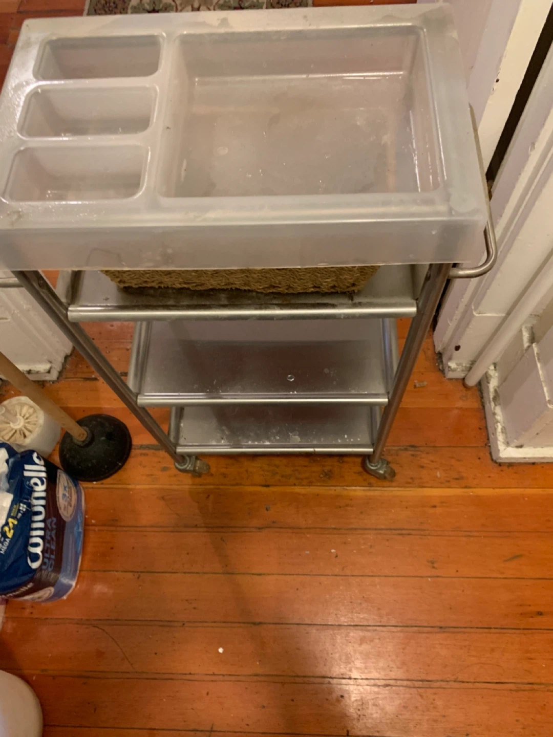 Rolling Utility Cart - Silver