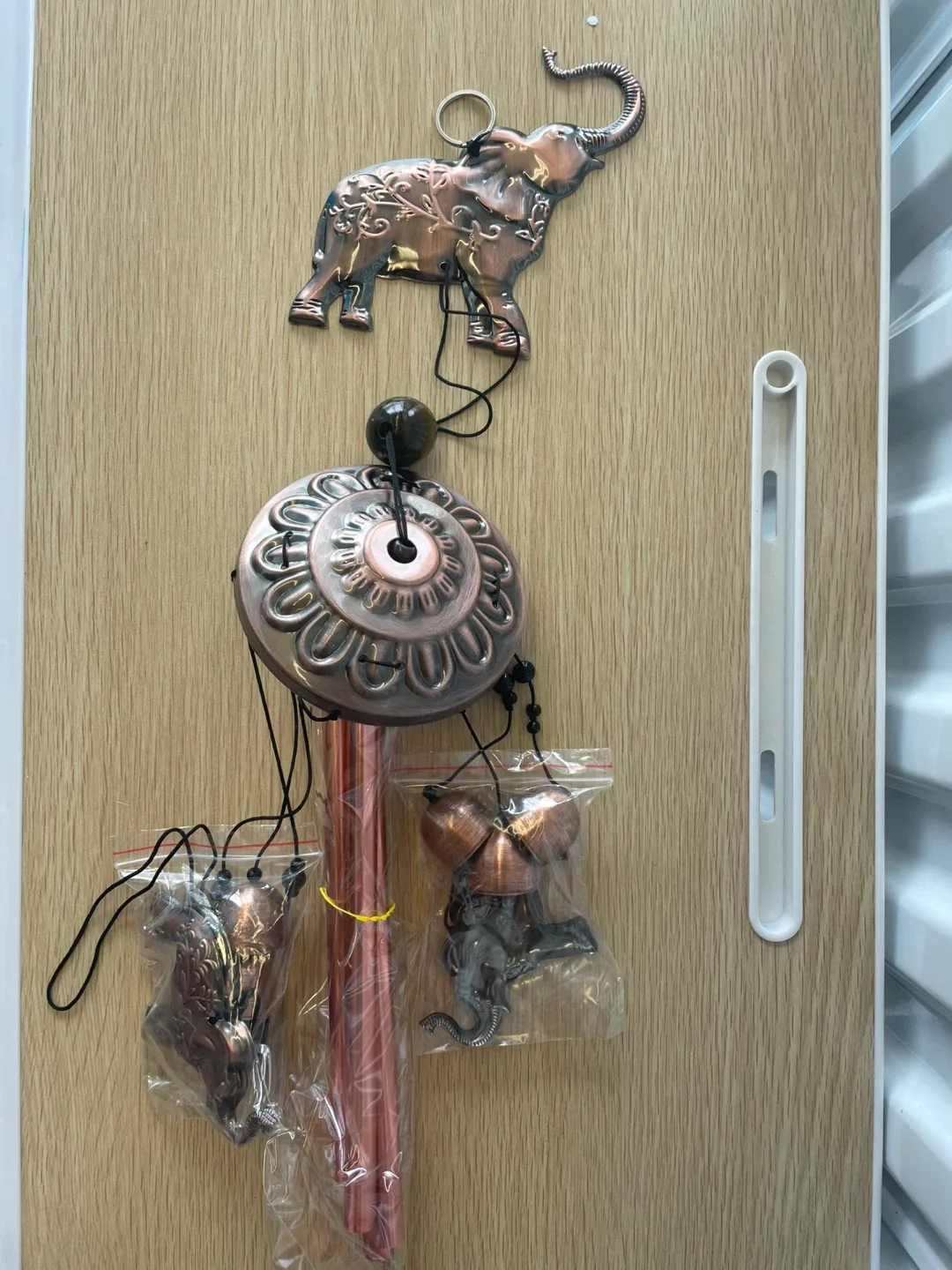 Copper-toned Wind Chime with Animal Charms thumbnail