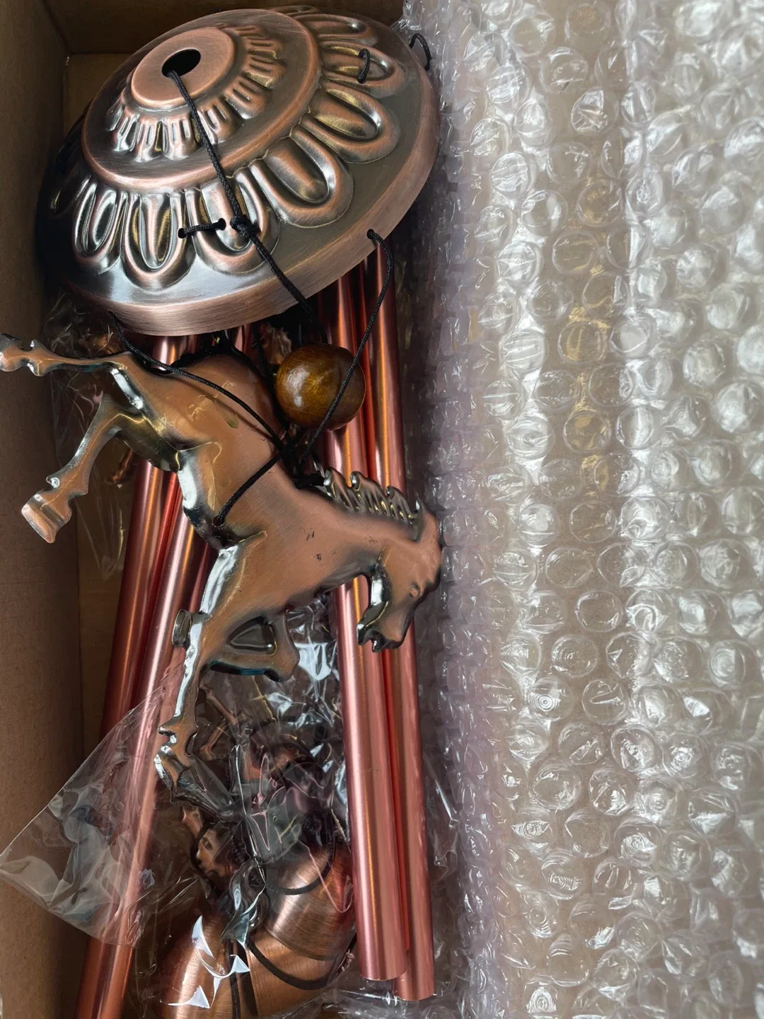 Copper-toned Wind Chime with Animal Charms image indicator(5)