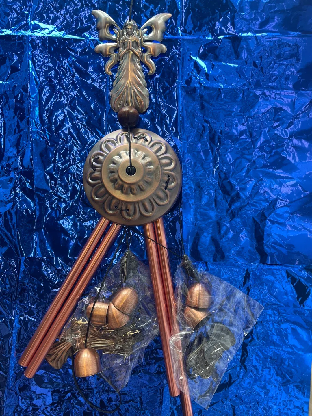 Copper-toned Wind Chime with Animal Charms image indicator(3)