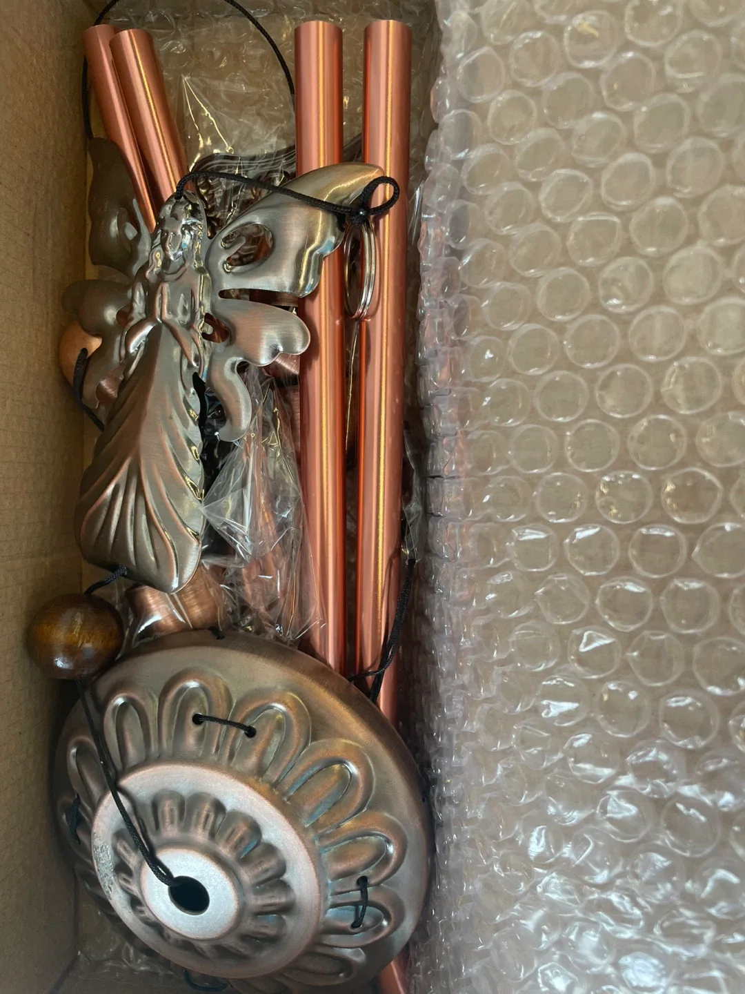 Copper-toned Wind Chime with Animal Charms image indicator(8)