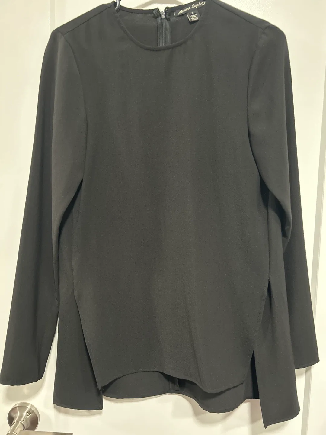 Adrianna Papell Black Blouse - Size S thumbnail