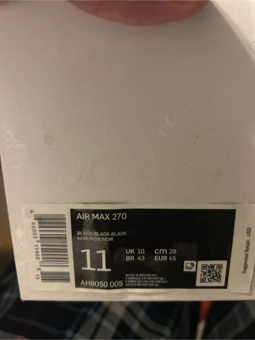 Nike Air Max 270 Black Sneakers image indicator(8)