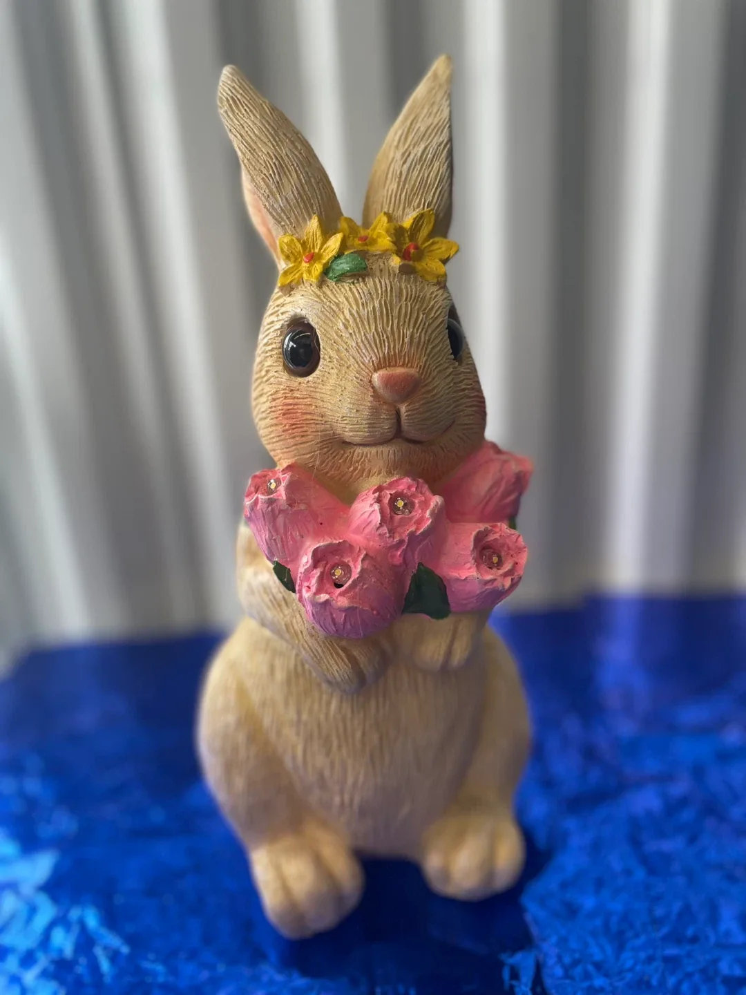Cute Bunny with Flowers Figurine image indicator(4)