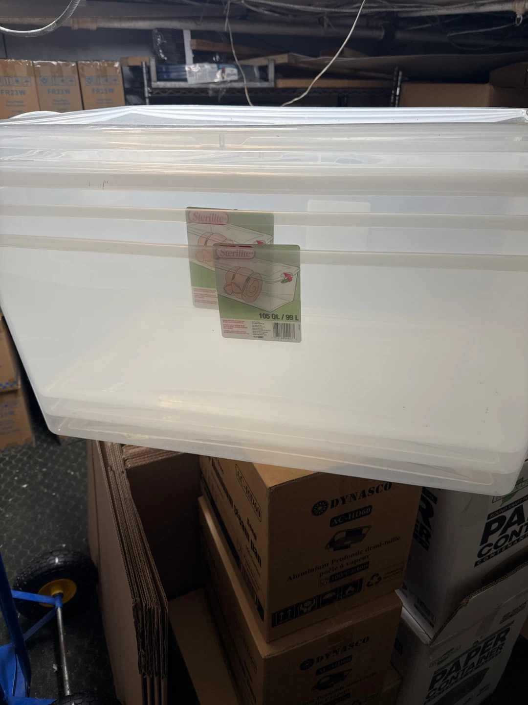 Selling 105 qt Plastic Storage Box