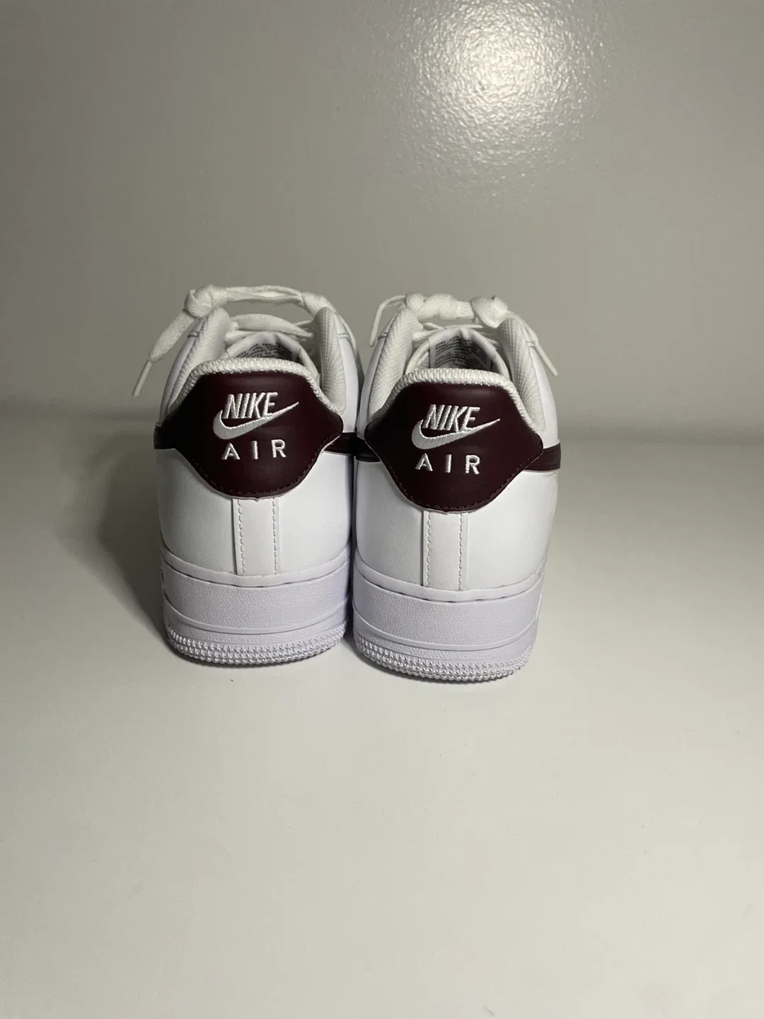 Nike Air Force 1 White/Burgundy Sneakers image indicator(4)