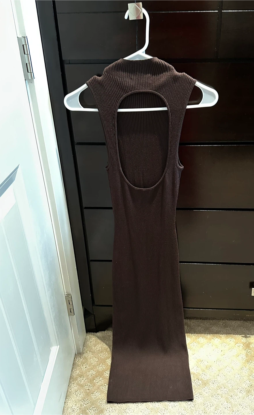 Babaton Brown Knit Dress - Size S - photo 3