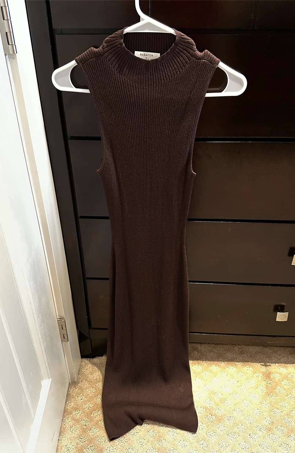Babaton Brown Knit Dress - Size S - photo 2