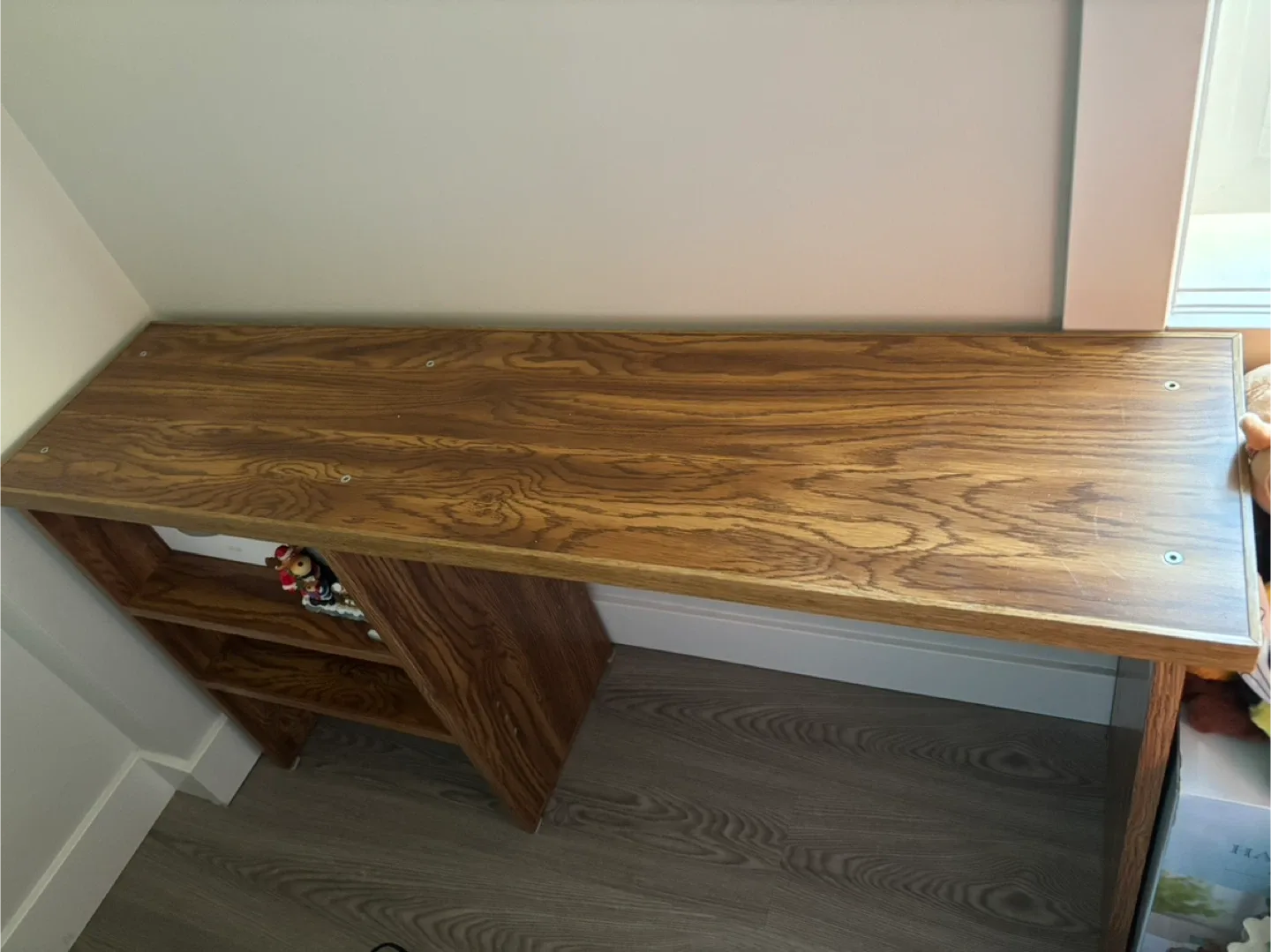 Wood Desk with Shelves thumbnail