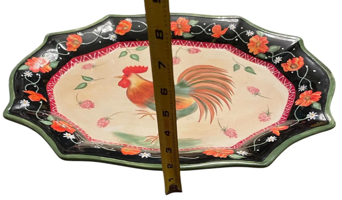 Decorative Rooster Serving Tray image indicator(3)