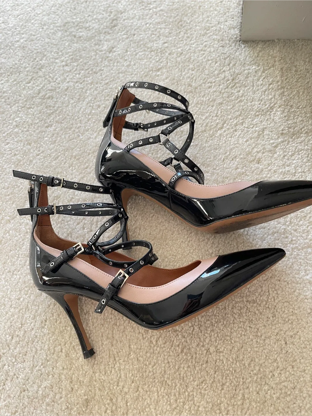 Valentino Black & Pink Pointed Heels image indicator(6)