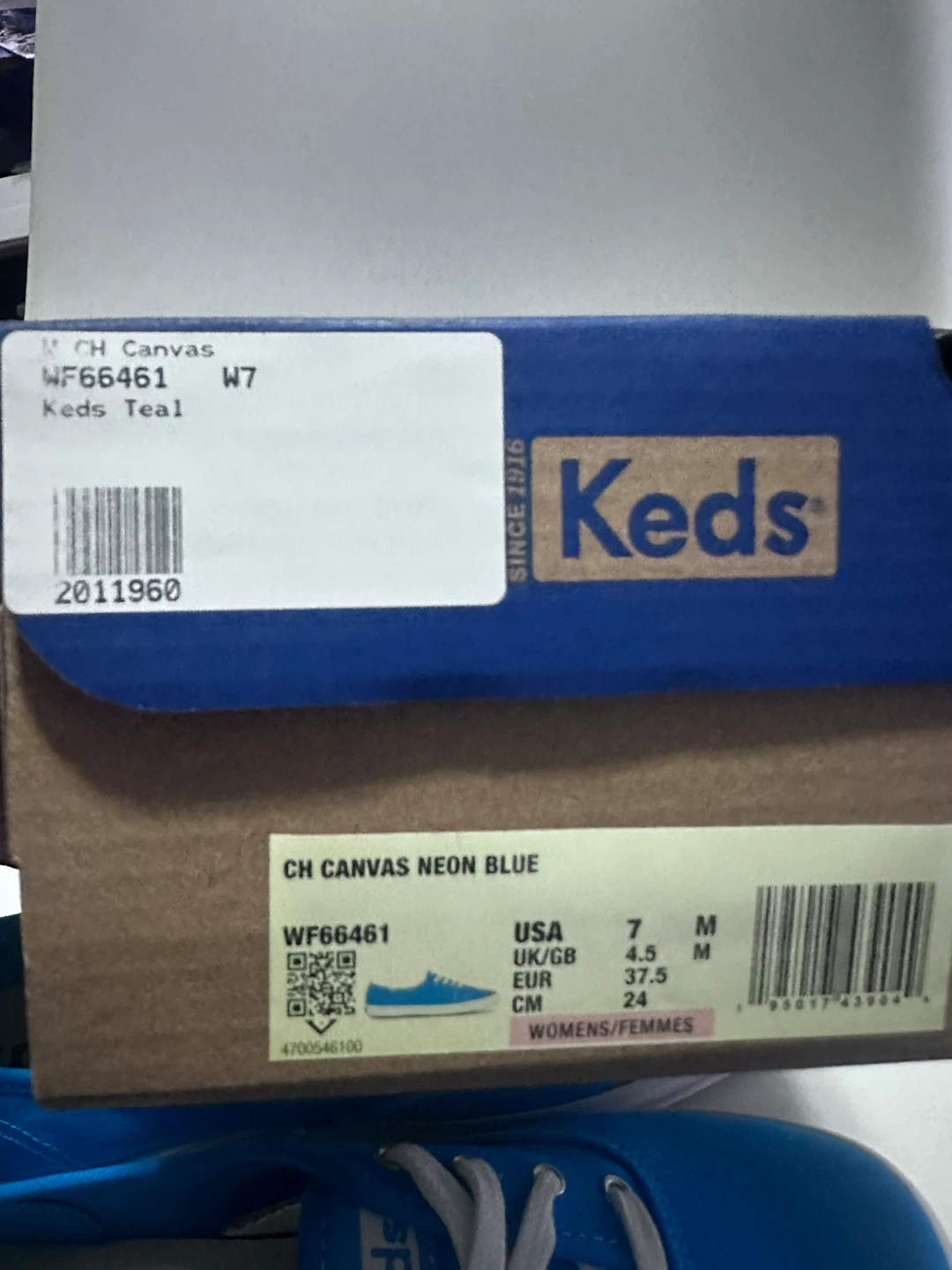 Keds CH Canvas Neon Blue Sneakers - Size 7 - photo 5