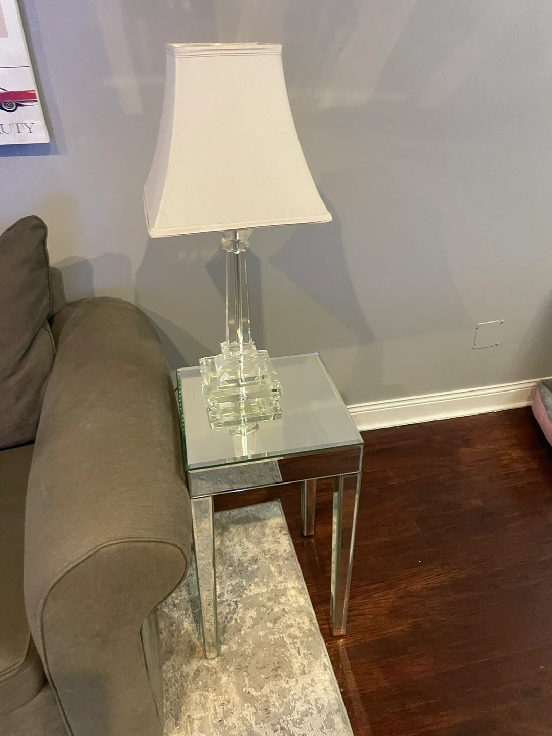 Mirrored Coffee Table and End Table Set - photo 5