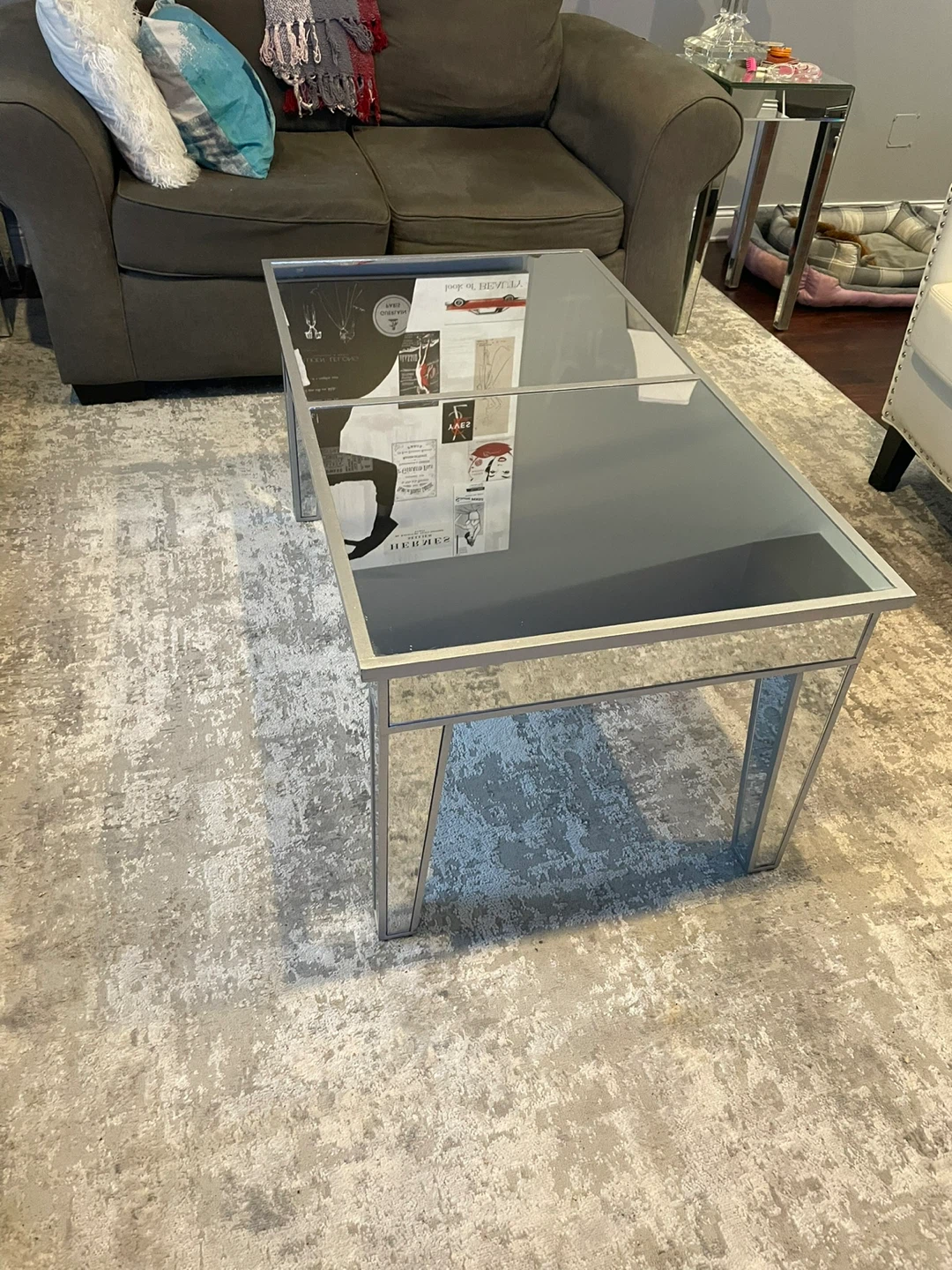 Mirrored Coffee Table and End Table Set