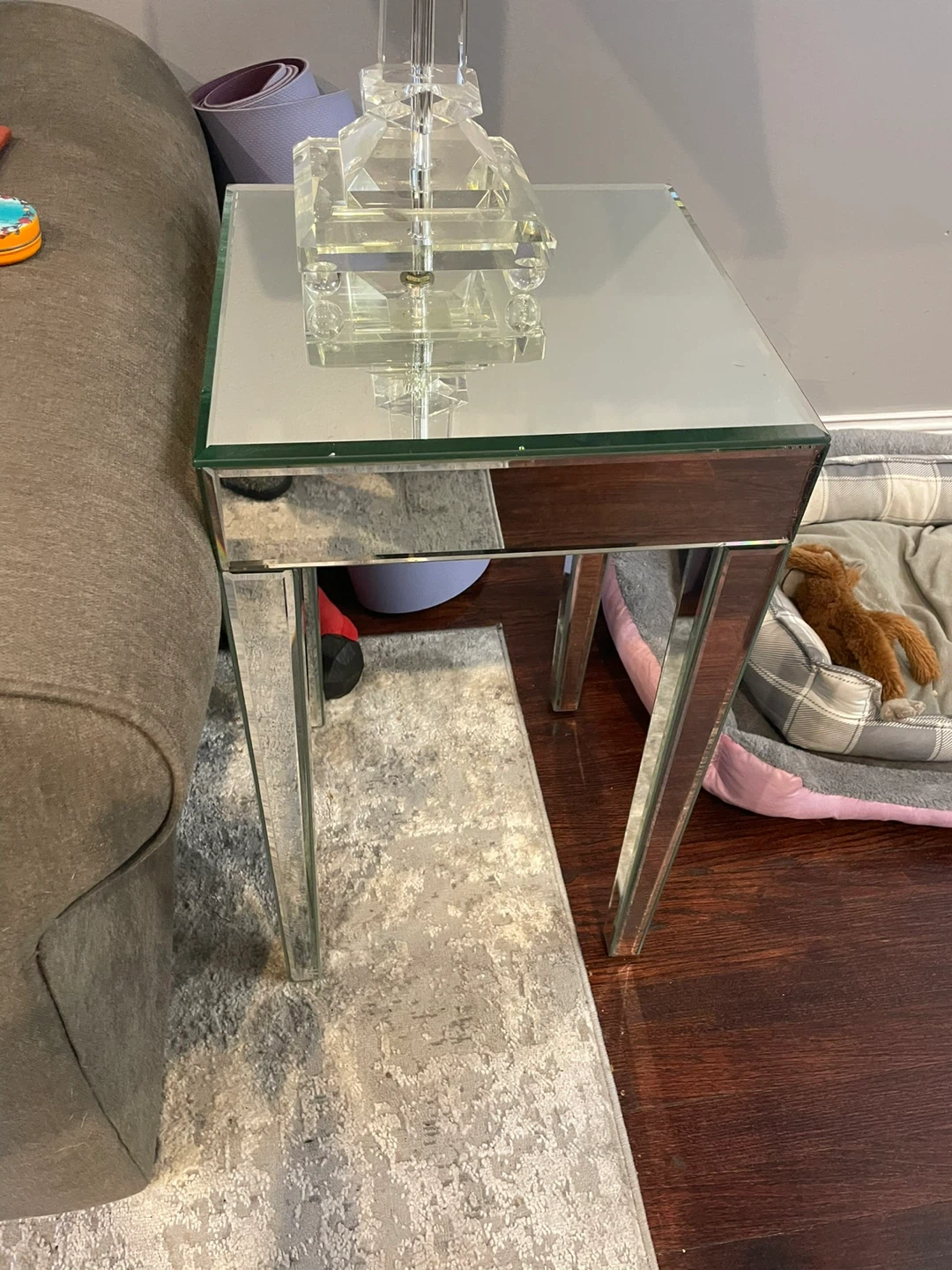 Mirrored Coffee Table and End Table Set - photo 4
