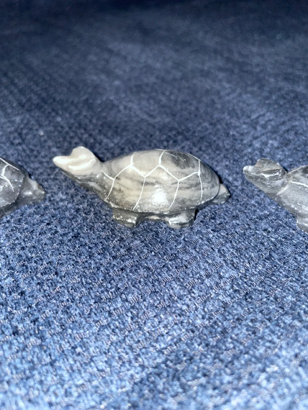 Set of 6 Stone Turtle Figurines image indicator(4)