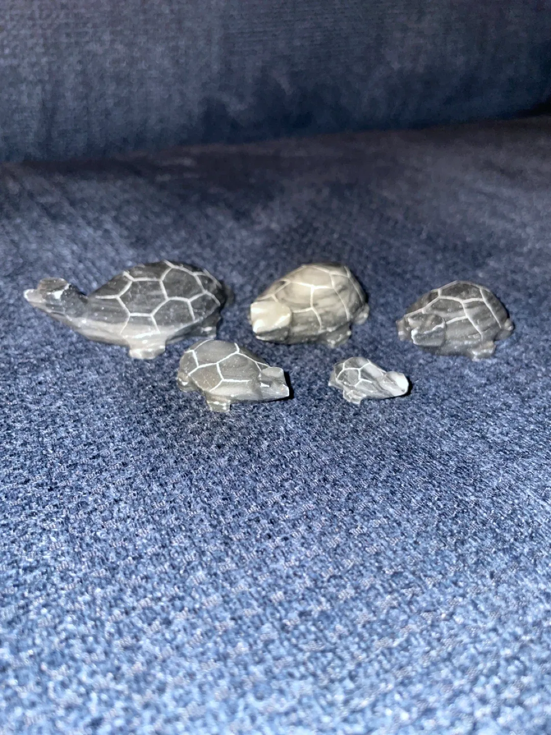 Set of 6 Stone Turtle Figurines image indicator(7)