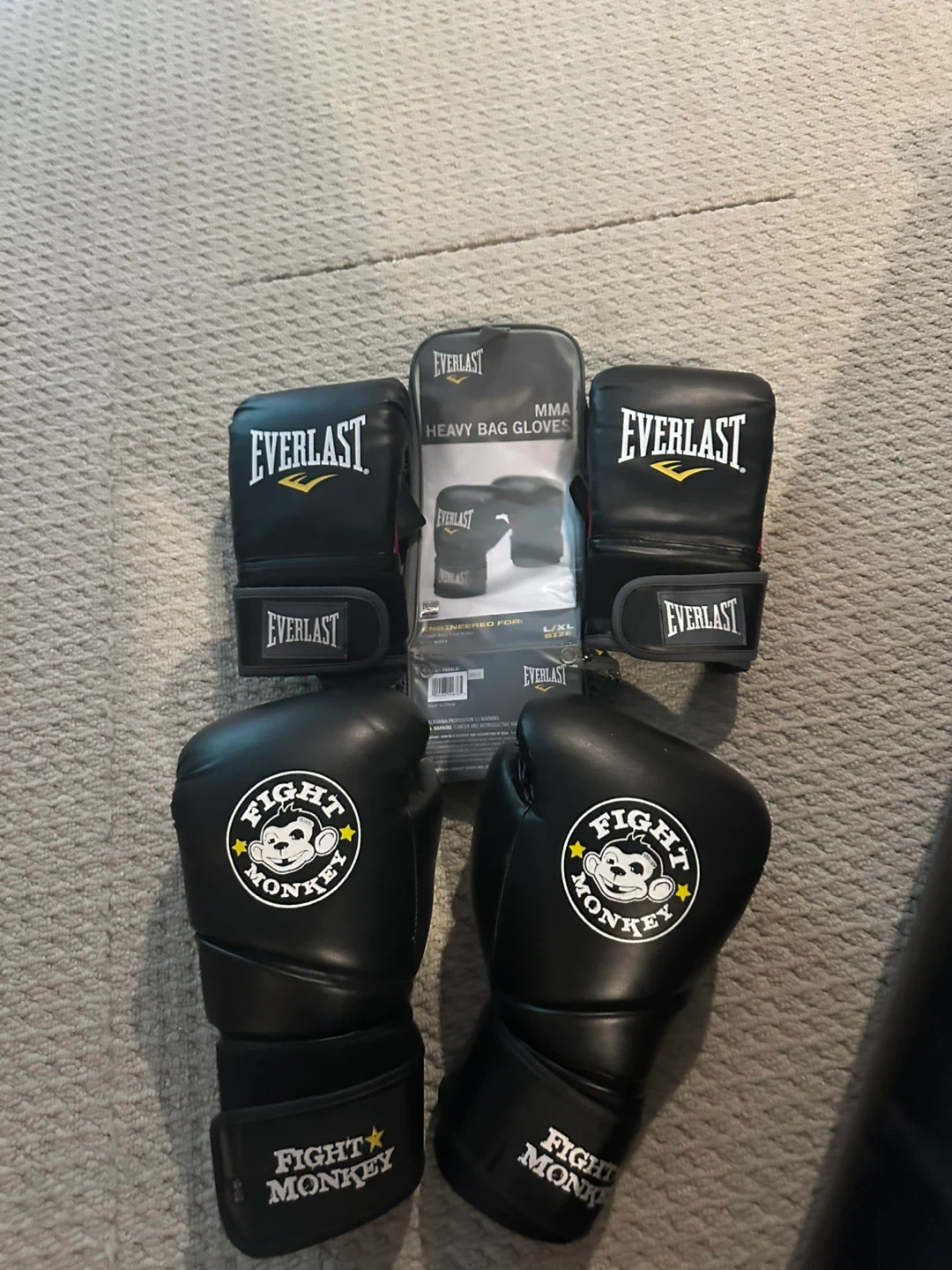 Everlast & Fight Monkey Boxing Gloves + Century Bag