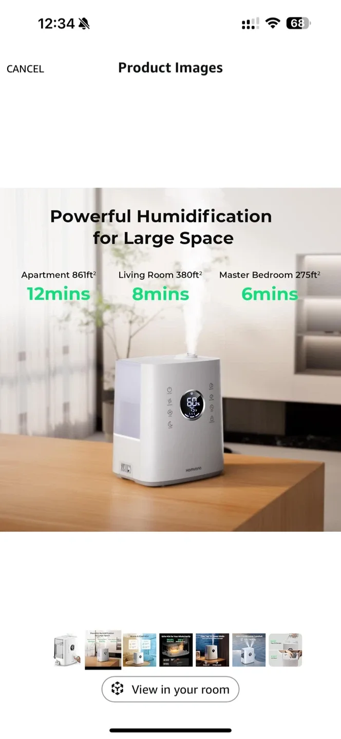 Homvana Hybrid Ultrasonic Humidifier H111 image indicator(2)