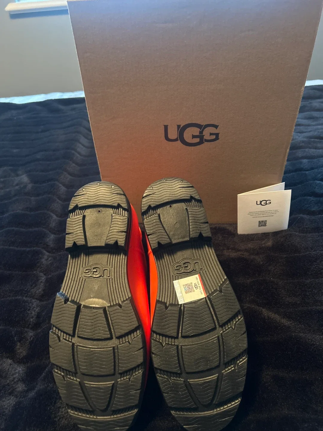 UGG Drizlita Orange Rain Boots, Size 8 with Box image indicator(3)