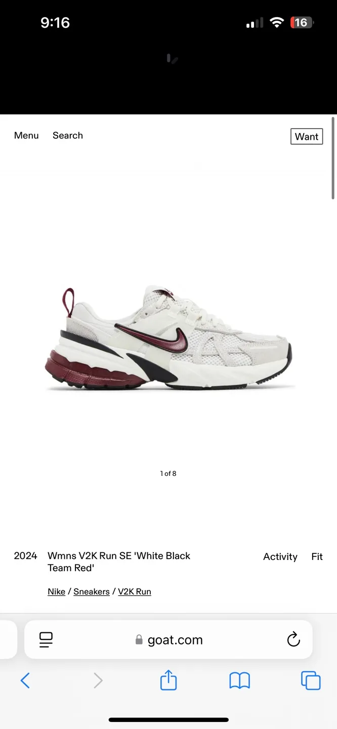 Nike V2K Run SE Women's Sneakers - White, Black, Red