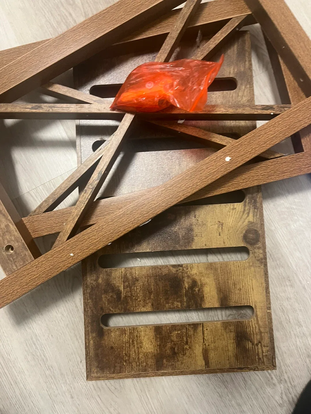 Farmhouse End Table Set of 1, Rustic Brown image indicator(3)