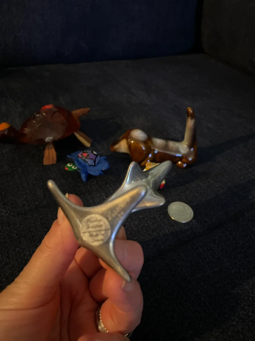 Assorted Figurines - Turtle, Dog, Flower, Dolphin image indicator(4)