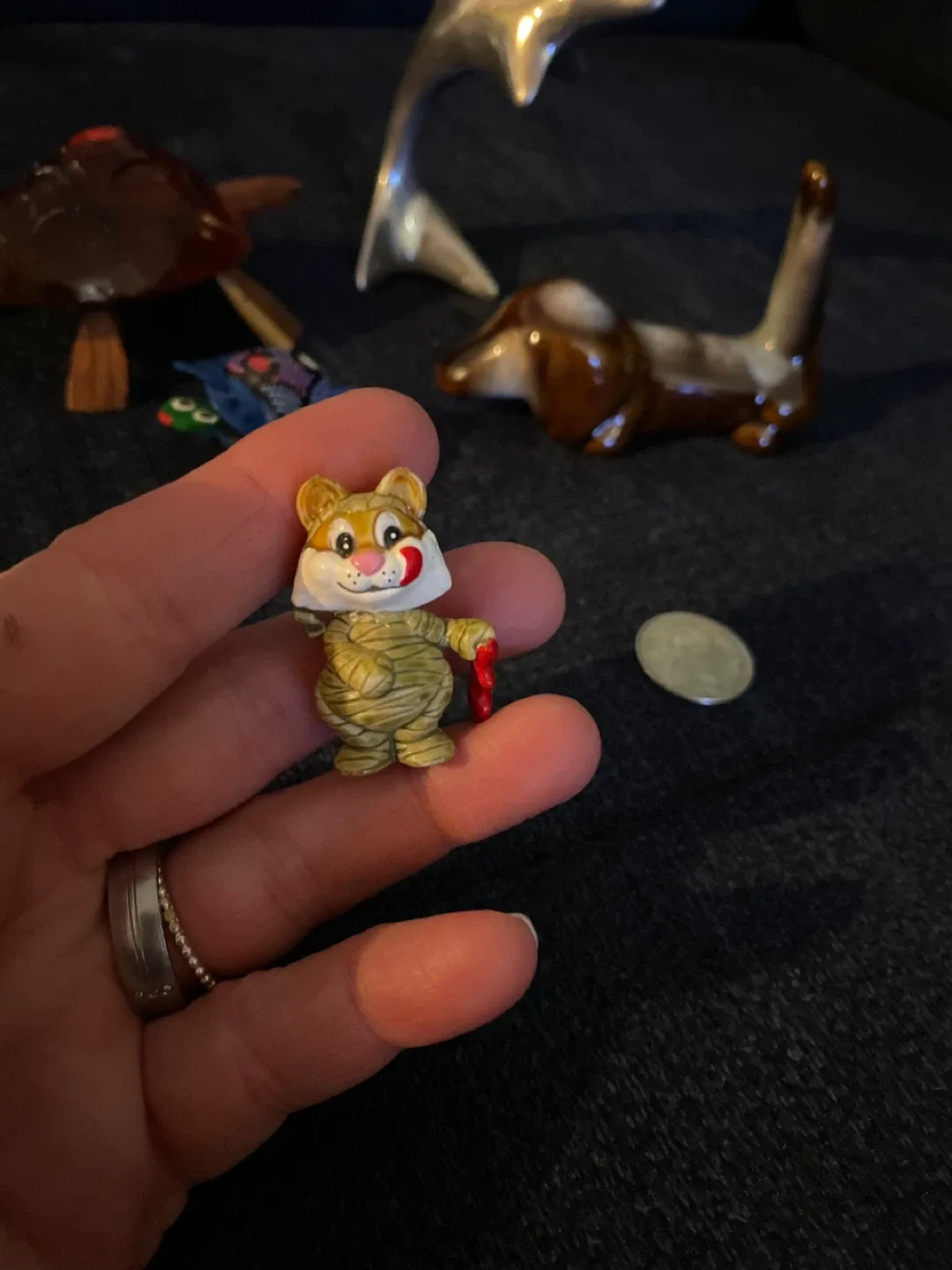 Assorted Figurines - Turtle, Dog, Flower, Dolphin image indicator(6)