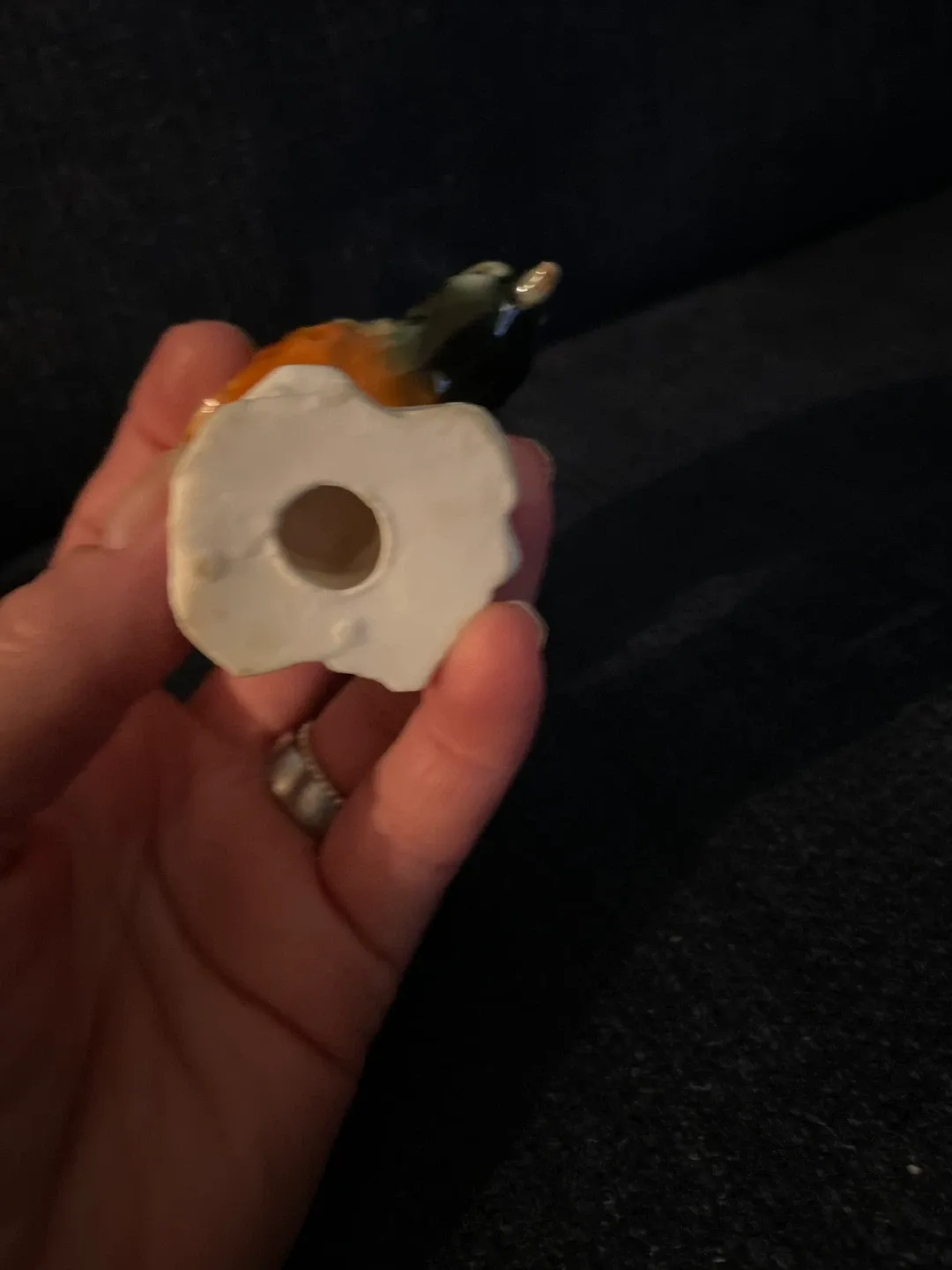 Vintage Ceramic Bird Figurine robin redbreast? image indicator(5)