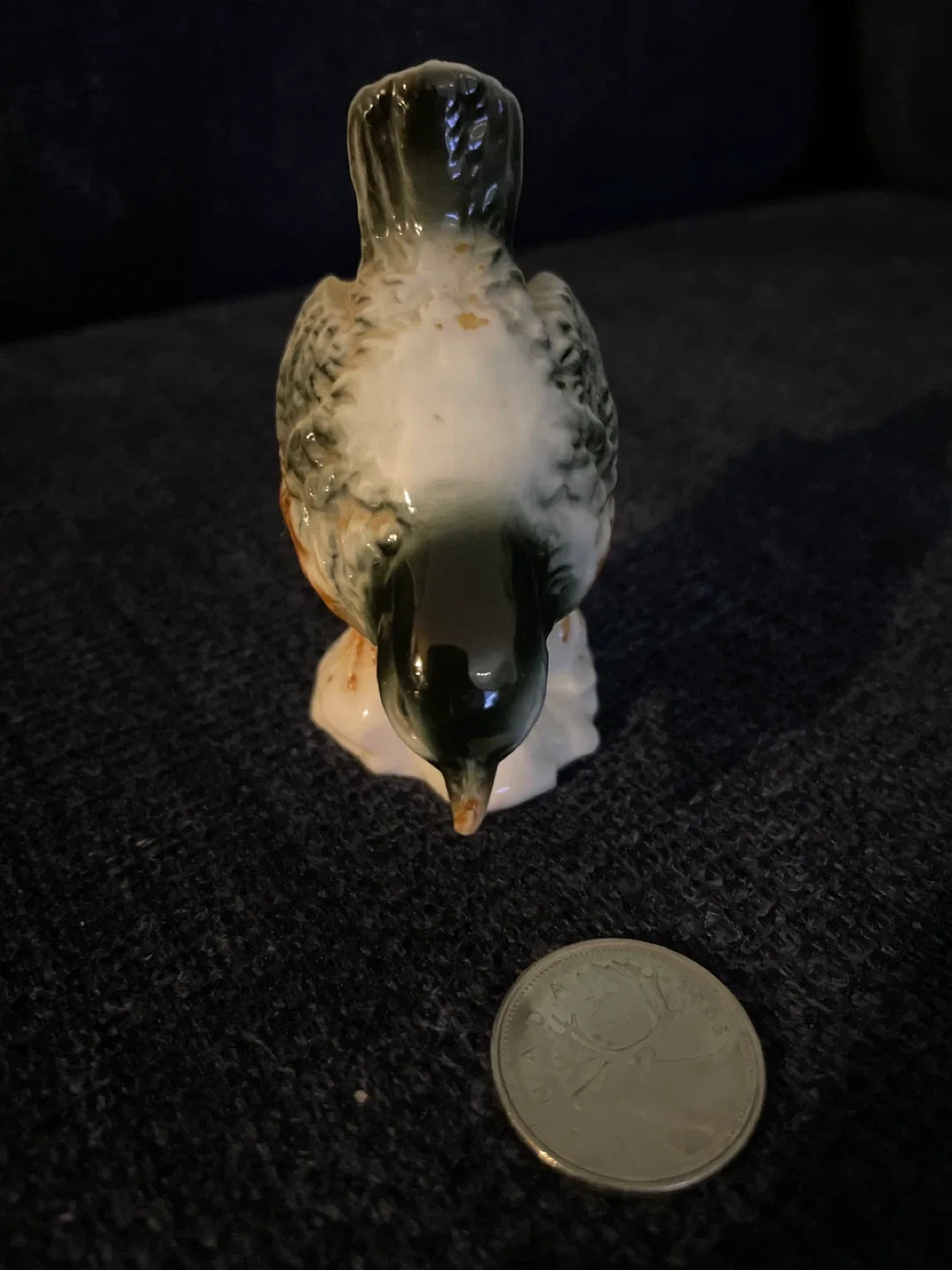 Vintage Ceramic Bird Figurine robin redbreast? image indicator(3)