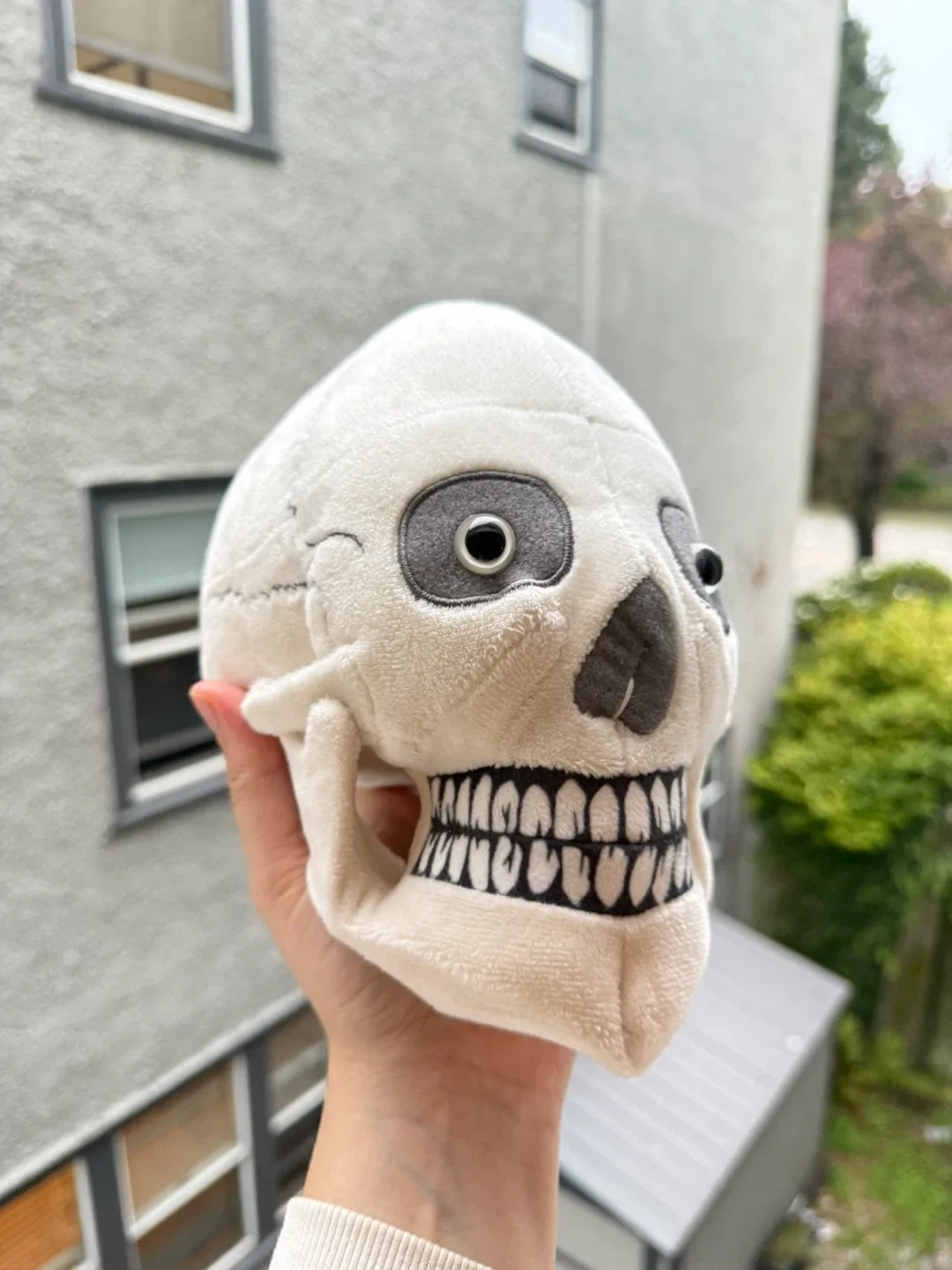 Giant White Skull Plushie thumbnail