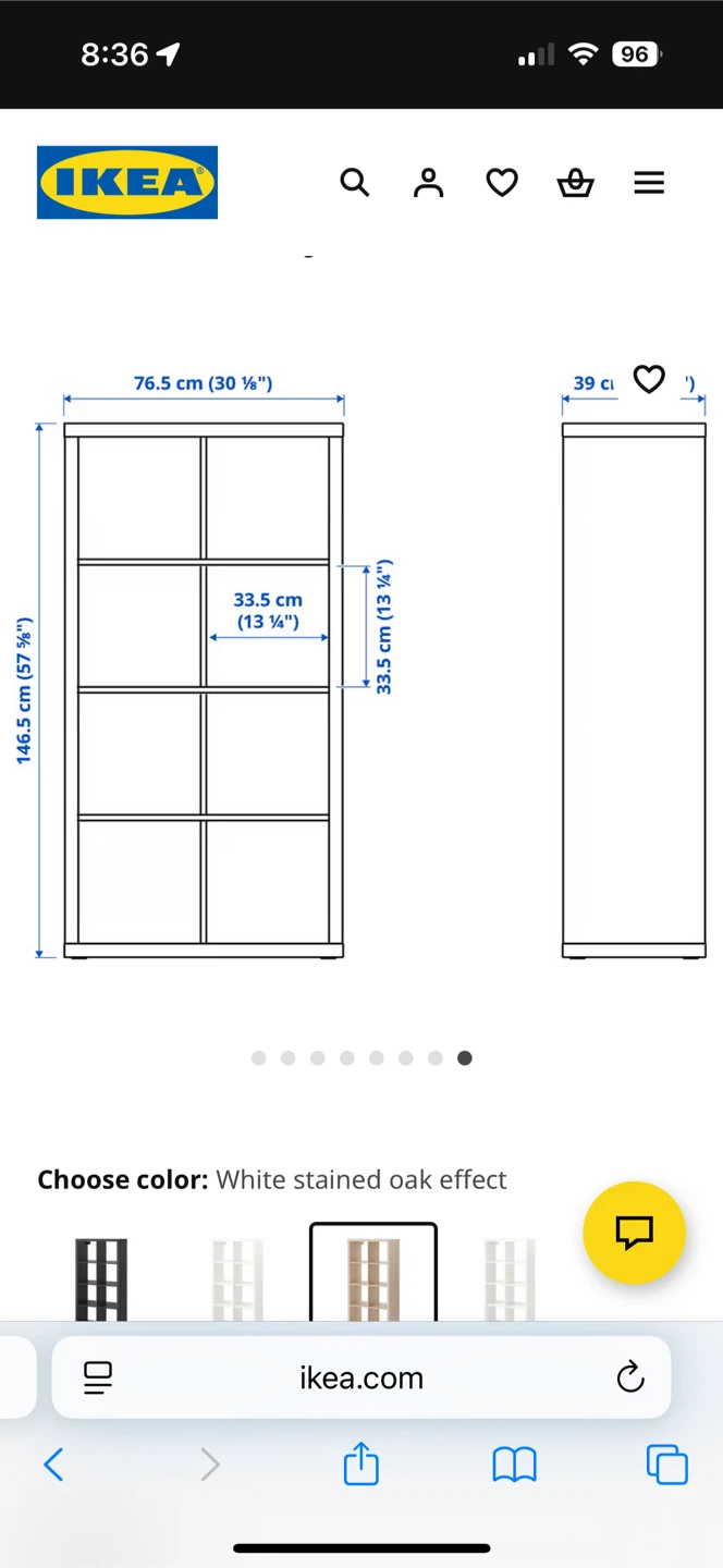 IKEA Kallax Shelf Unit - White Stained Oak Effect - photo 2