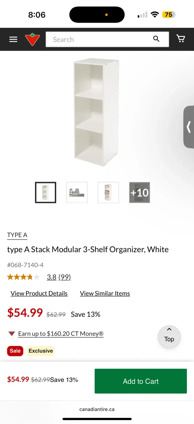 TYPE A Stack Modular Shelf Organizer, White image indicator(5)