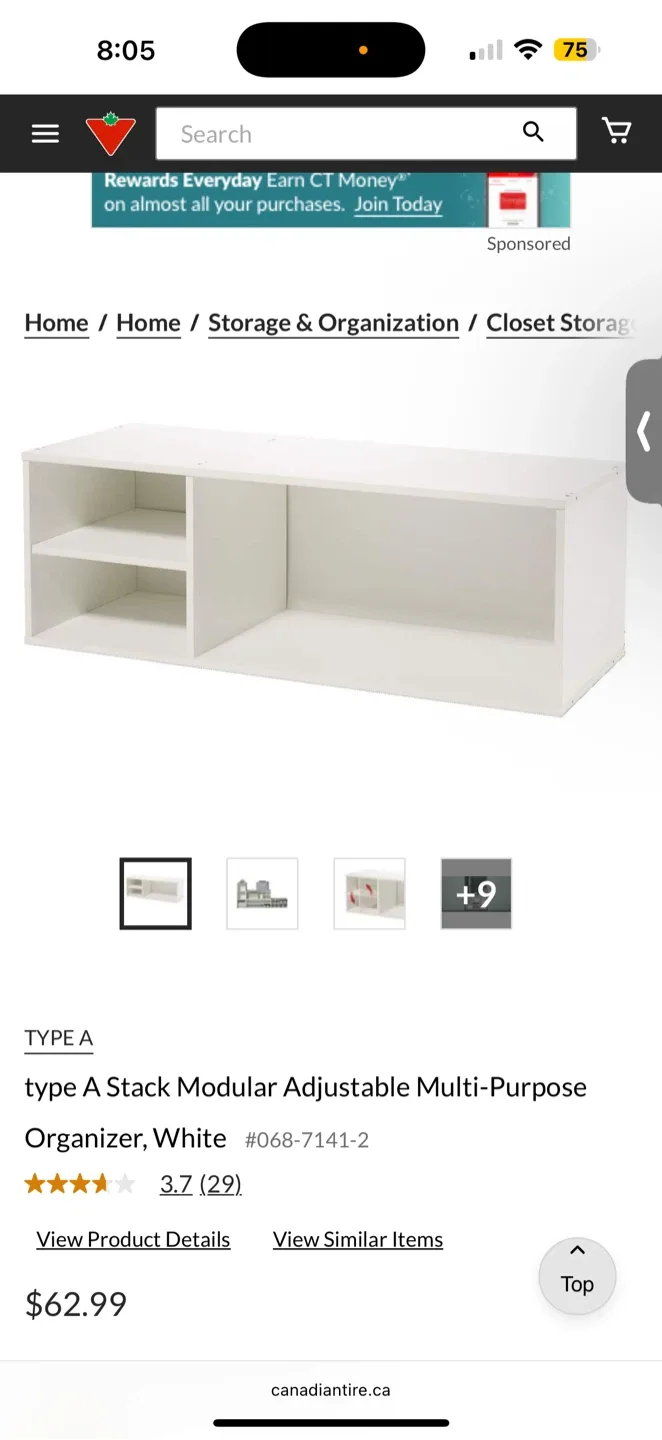 TYPE A Stack Modular Shelf Organizer, White image indicator(6)