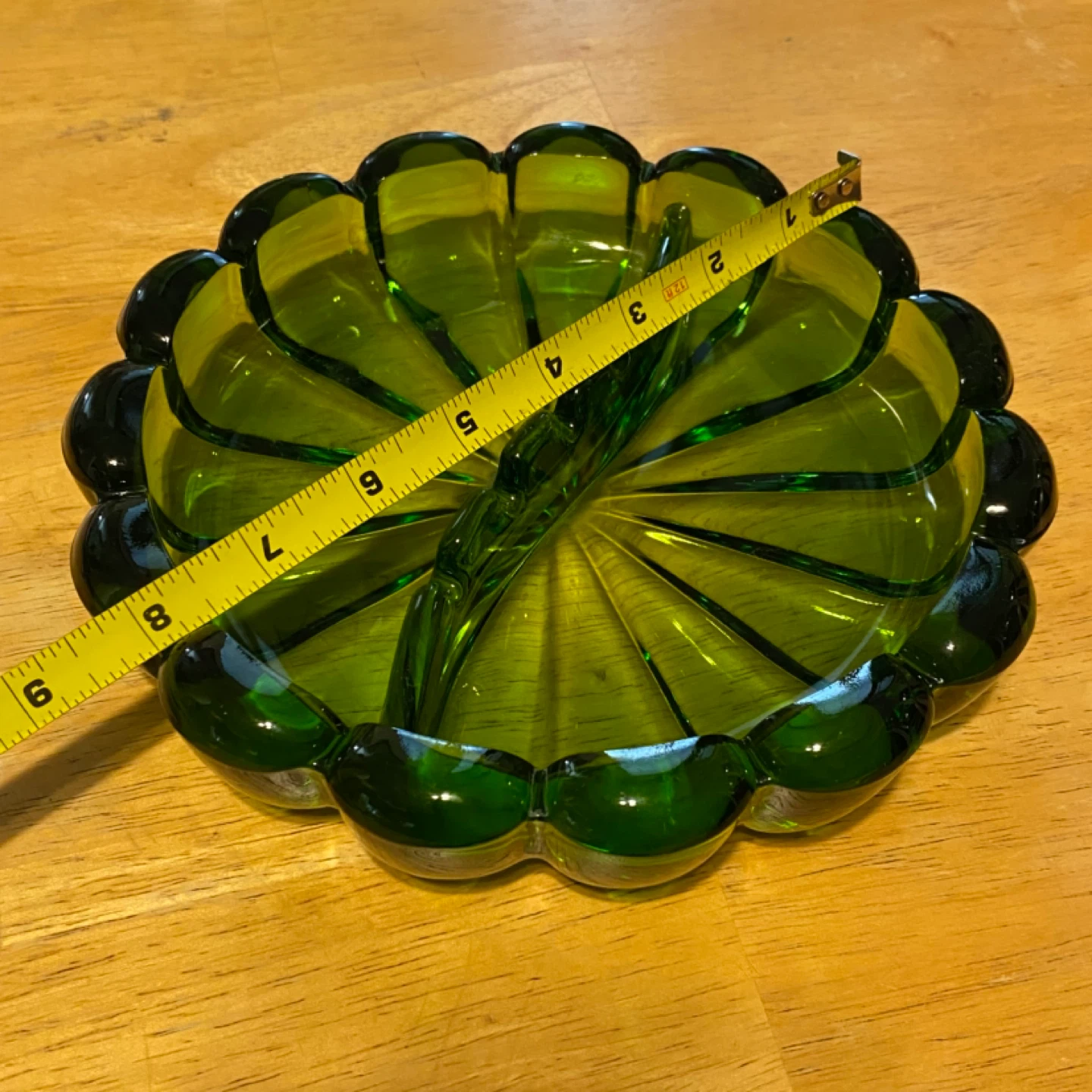 Vintage Viking Glass 1960s Art Deco Ashtray. 8-1/2” - photo 2