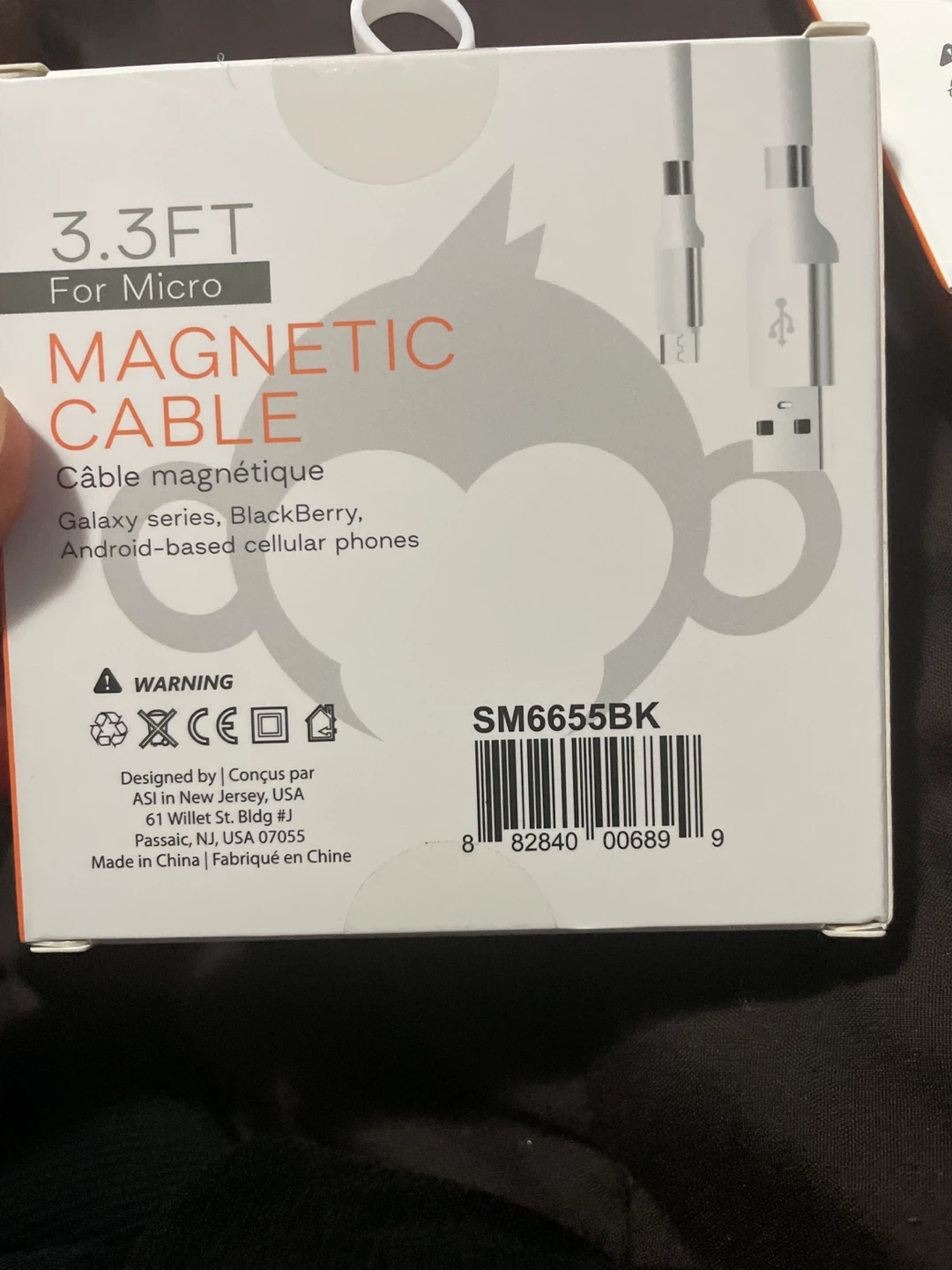 Monkey Magnetic Cable 3.3FT for Micro - New! - photo 3