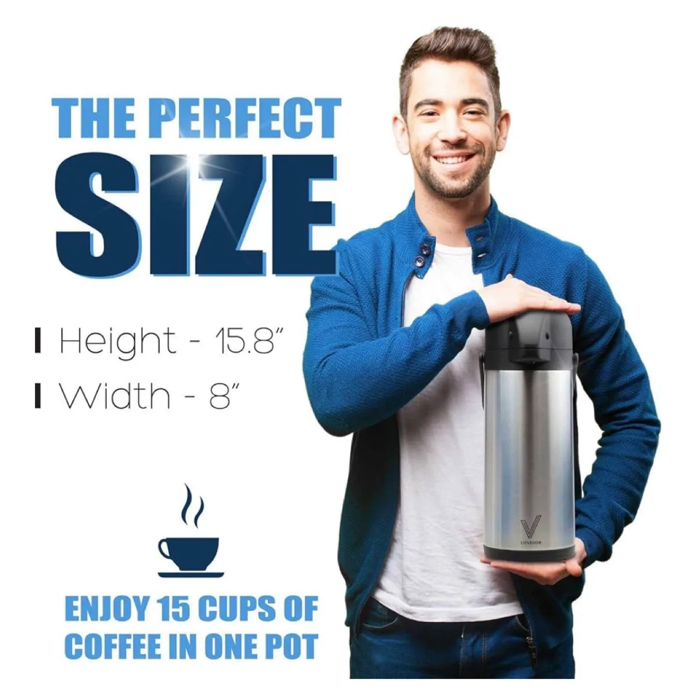 Vondior Stainless Steel Air Pot - 102oz thumbnail