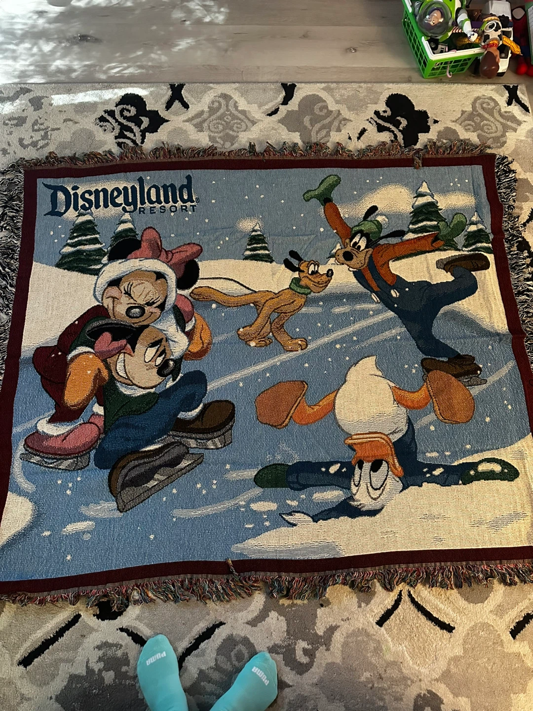 Disneyland Tapestry Woven Throw Blanket 60" x 50"