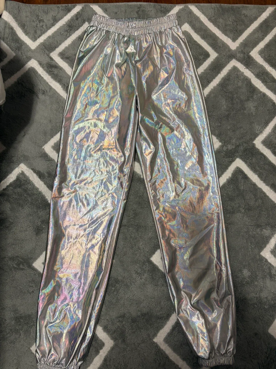 Silver Holographic Joggers - Size XS image indicator(2)