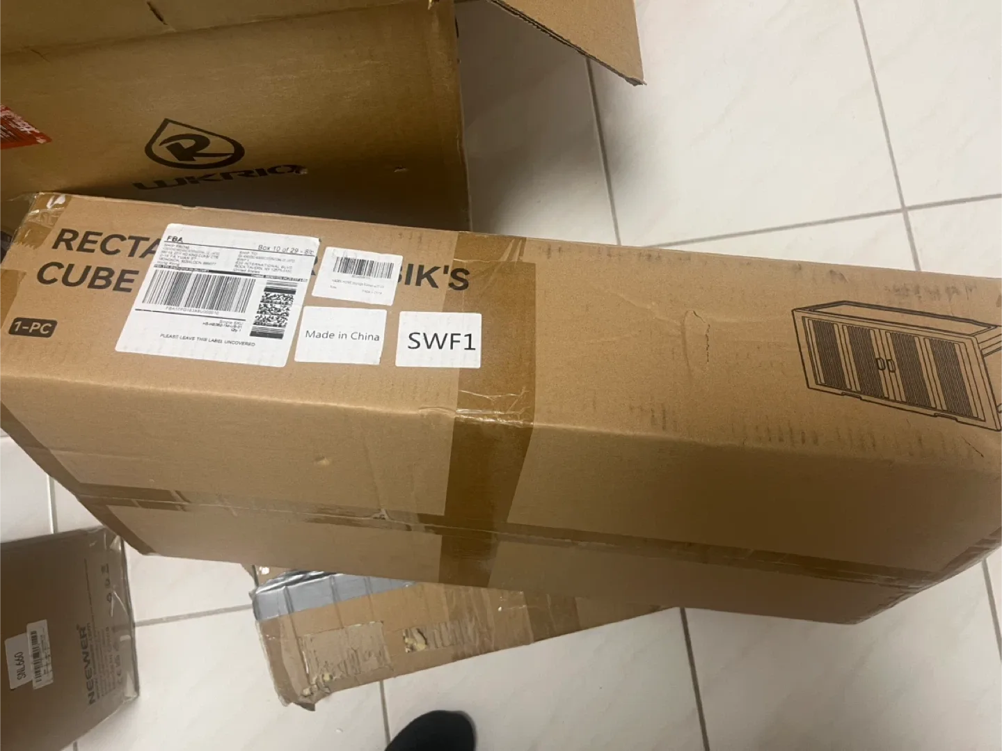 HAIXIN HOME 100 Qt Storage Bins with Lids - Folding image indicator(6)