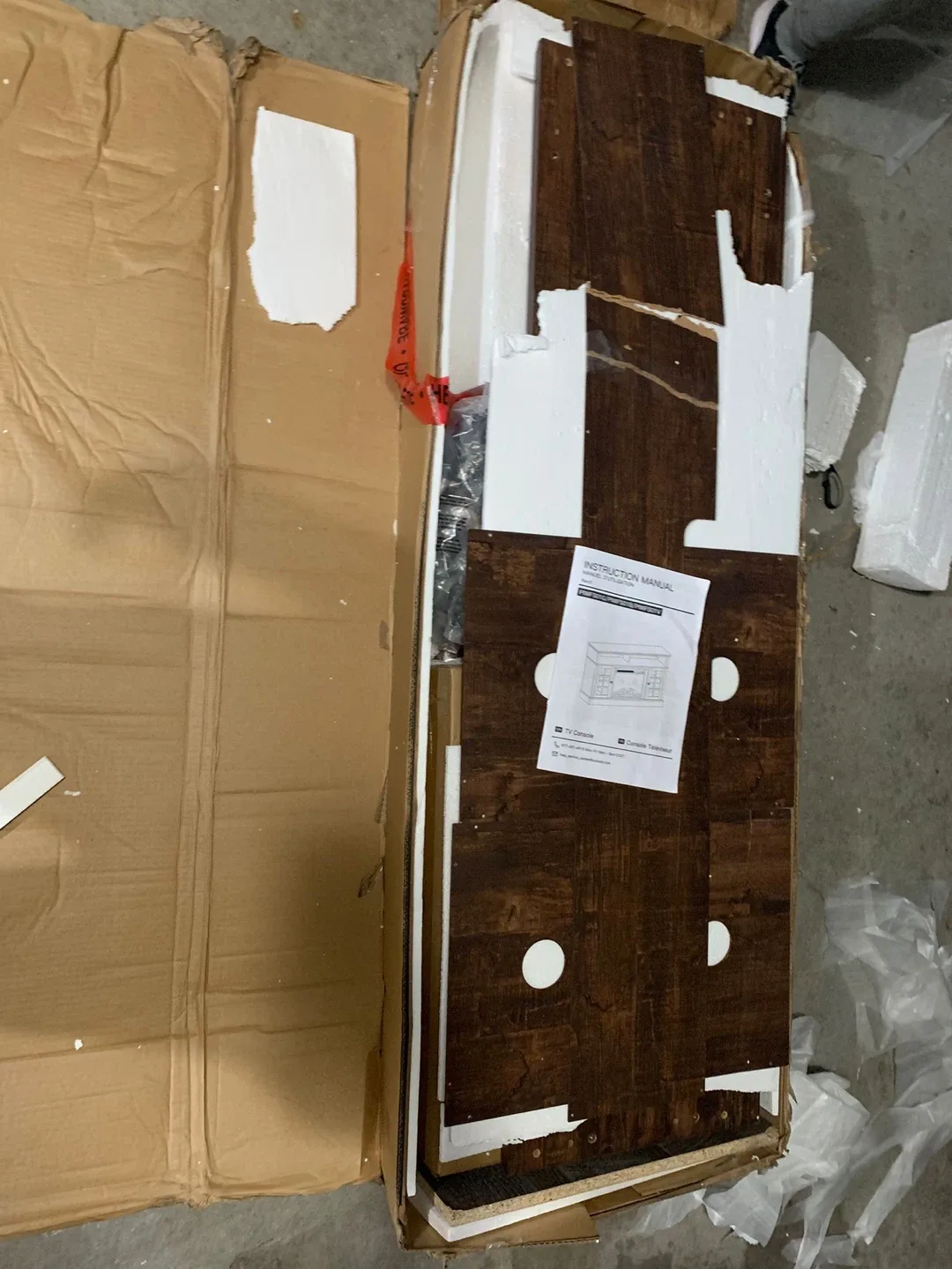 Dark Brown Fireplace TV Stand, 56 inch image indicator(6)