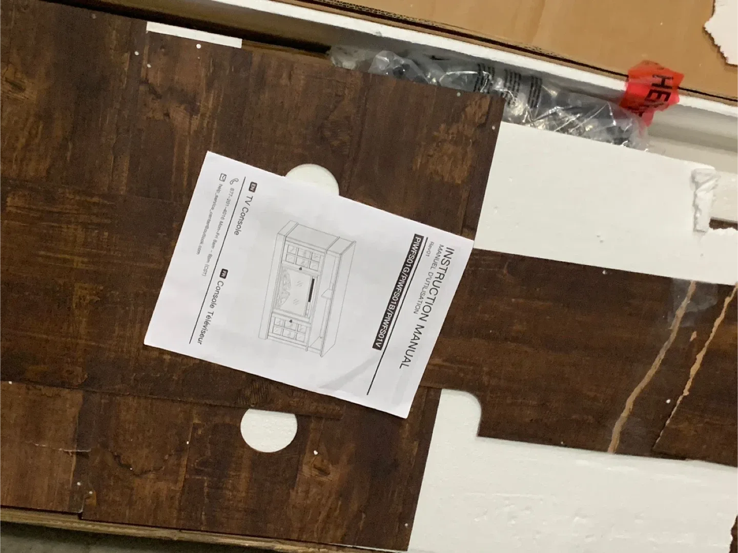 Dark Brown Fireplace TV Stand, 56 inch image indicator(7)