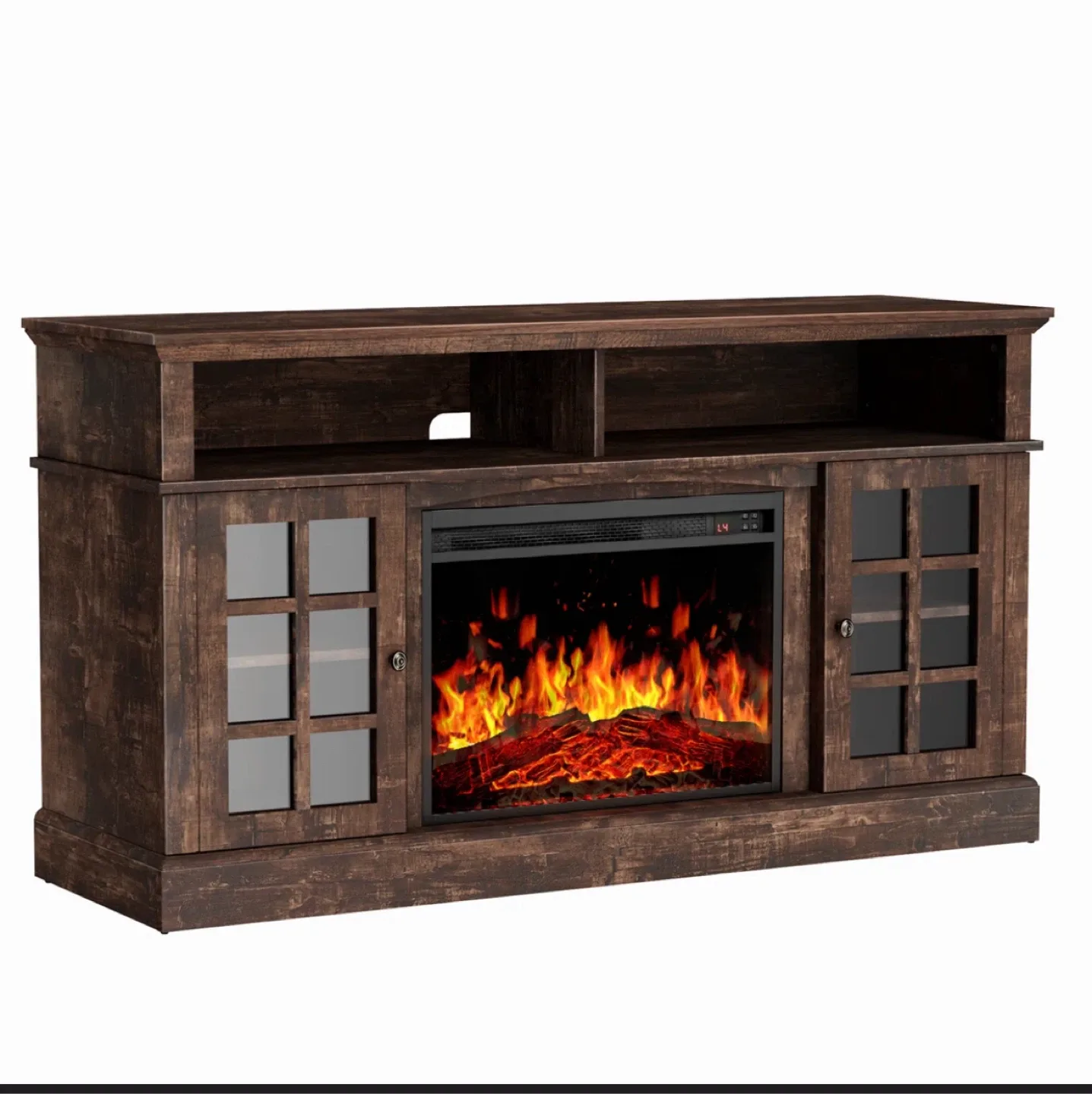 Dark Brown Fireplace TV Stand, 56 inch image indicator(4)