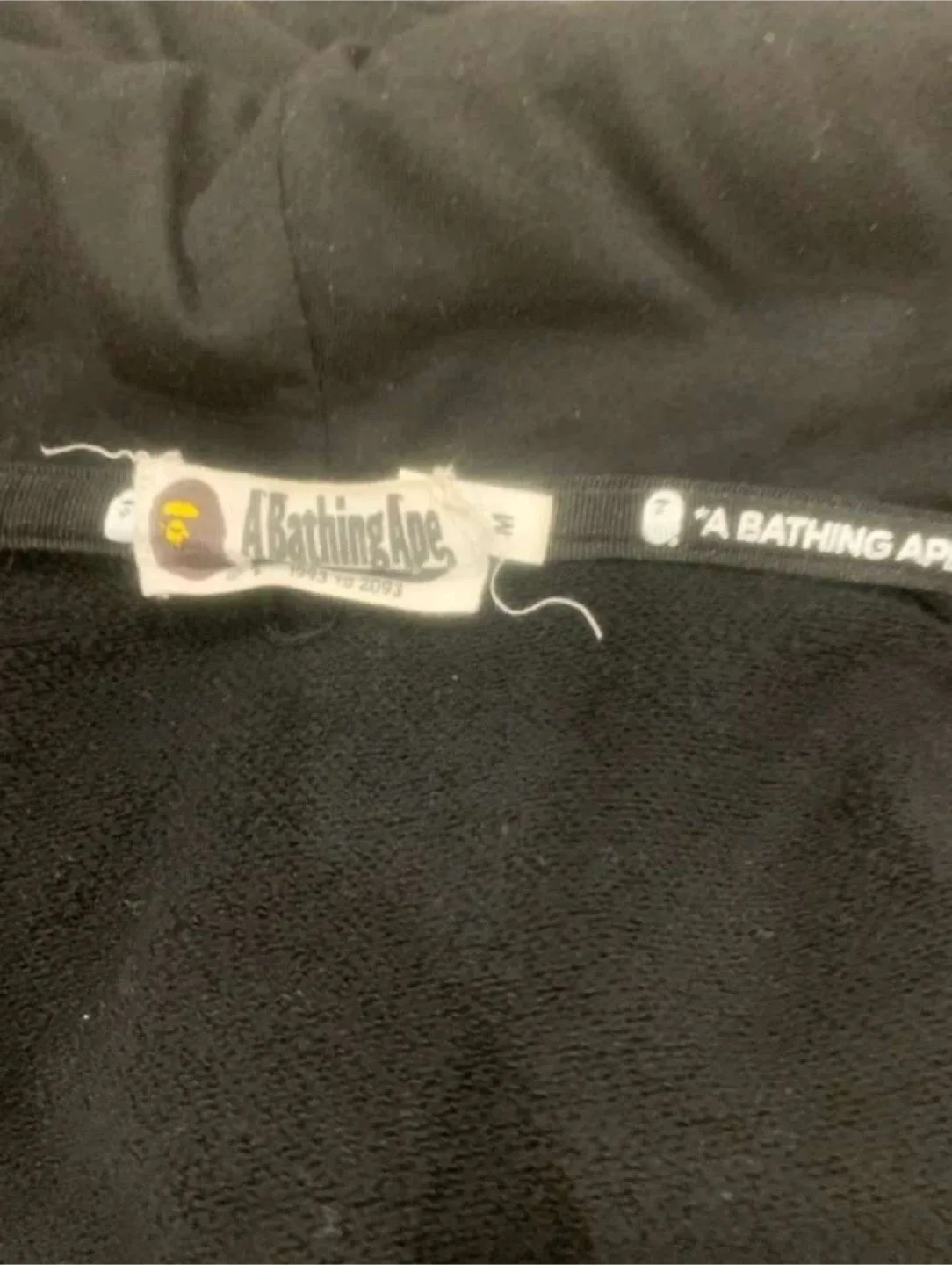 A Bathing Ape BAPE Black Full Zip Hoodie - Size M image indicator(3)