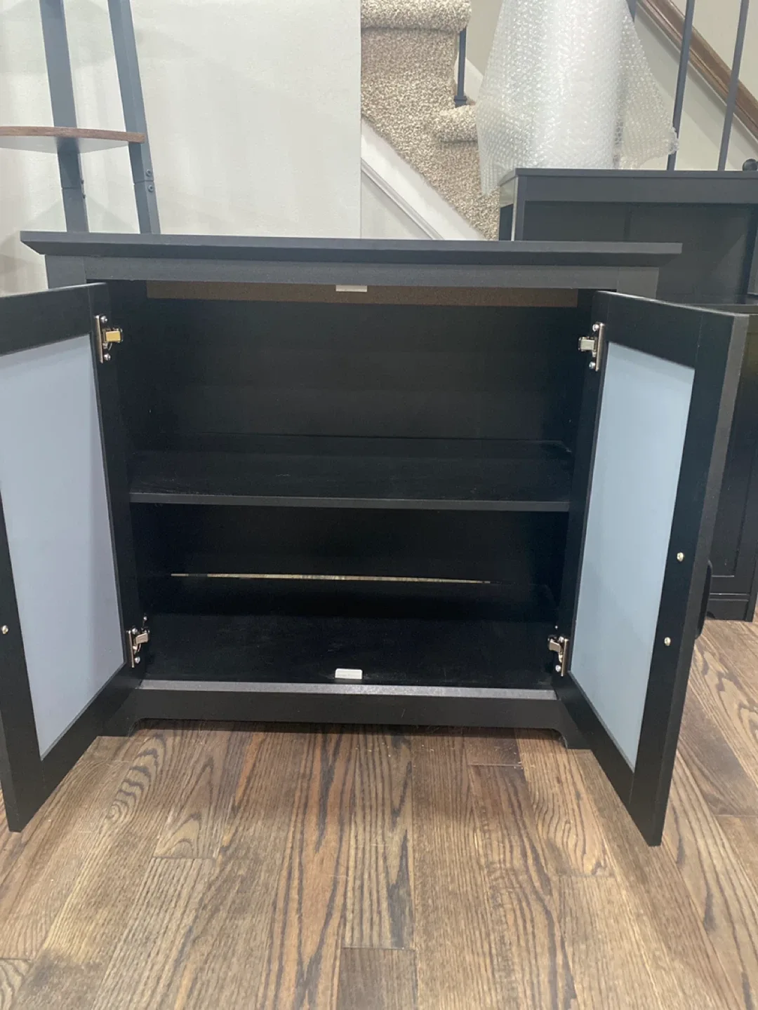 Black Cabinet with Mirrored Doors image indicator(4)