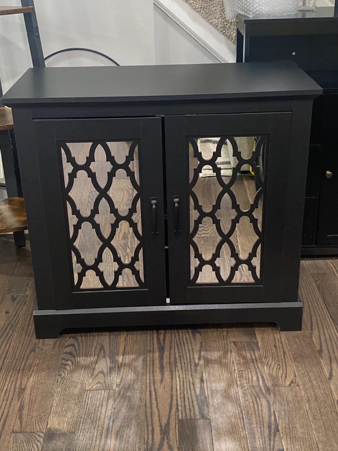Black Cabinet with Mirrored Doors - photo 2